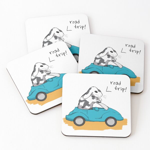 Item preview, Road Trip Rabbit in a Car designed and sold by thebunnylady.