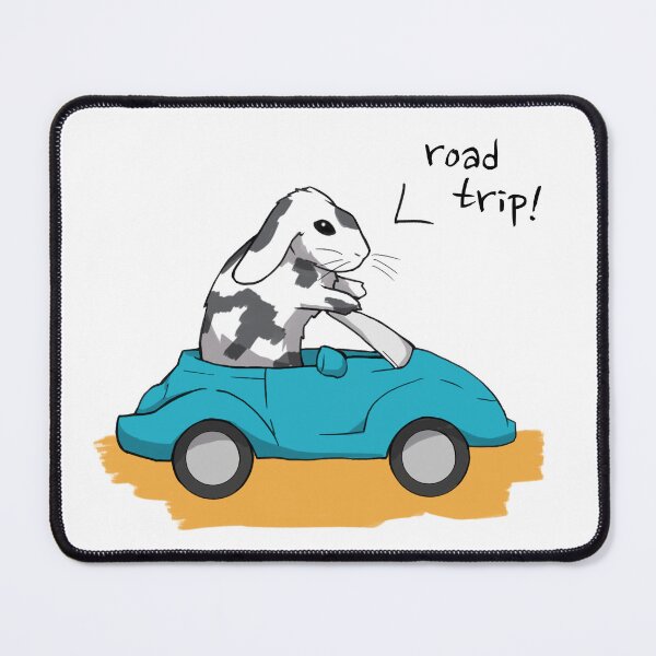 Item preview, Road Trip Rabbit in a Car designed and sold by thebunnylady.