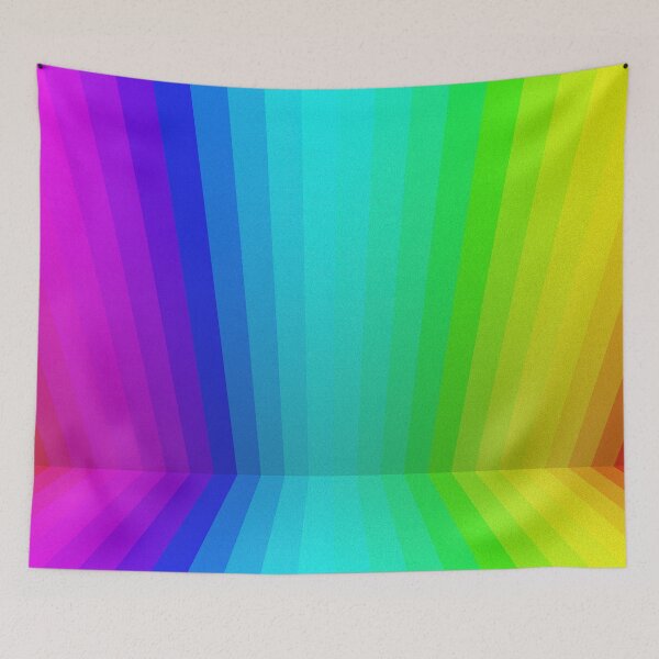 Item preview, Bright Rainbow Coloured Stripes Box Perspective designed and sold by James-Cole.