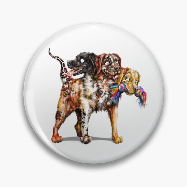 Item preview, Cute Cerberus - Cartoon 3-Headed Labrador Dog designed and sold by Snootrac.