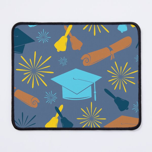 Item preview, Blue Mixed Graduation Themed Seamless Pattern designed and sold by silviaol.