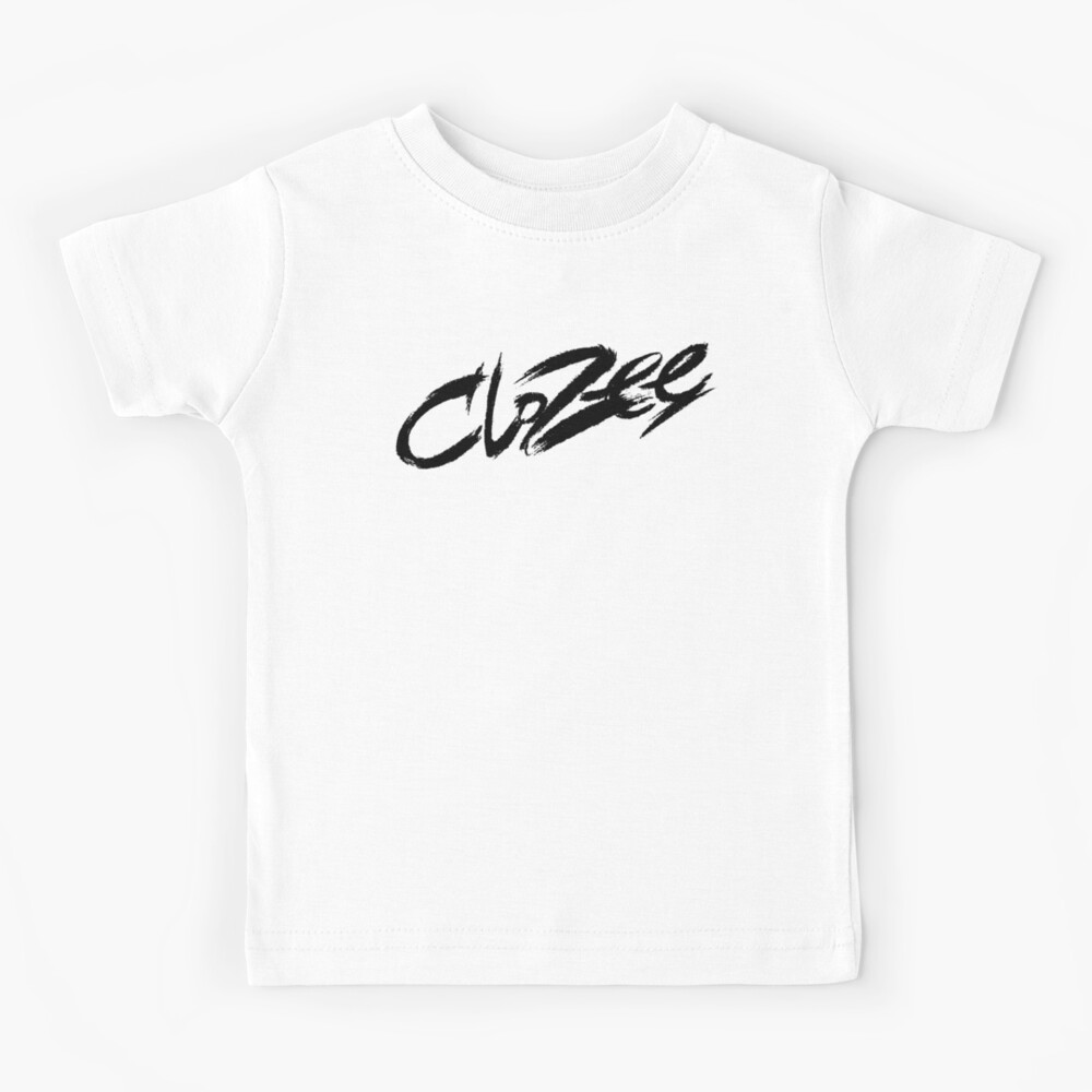 "Clozee Merch Clozee Black Logo" Kids TShirt by MorinoMiya Redbubble