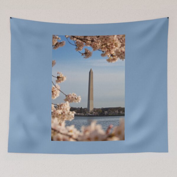 Item preview, Washington Monument framed by pink Cherry Blossoms, Washington DC designed and sold by ExploreOutdoors.