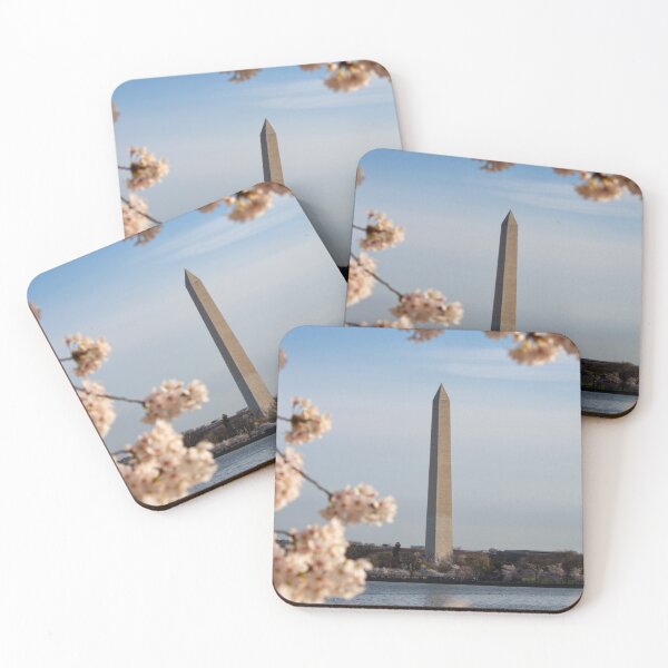 Item preview, Washington Monument framed by pink Cherry Blossoms, Washington DC designed and sold by ExploreOutdoors.