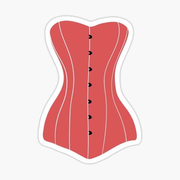 Red Corset Stickers for Sale