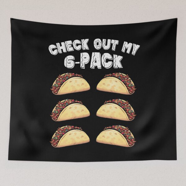 Item preview, 6 Pack Fitness Taco Funny Mexican Gym Cinco De Mayo designed and sold by Tatus Brinal.