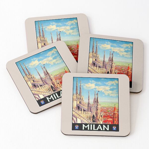 Item preview, MILAN ITALY : Vintage Travel Advertising Poster Print designed and sold by posterbobs.