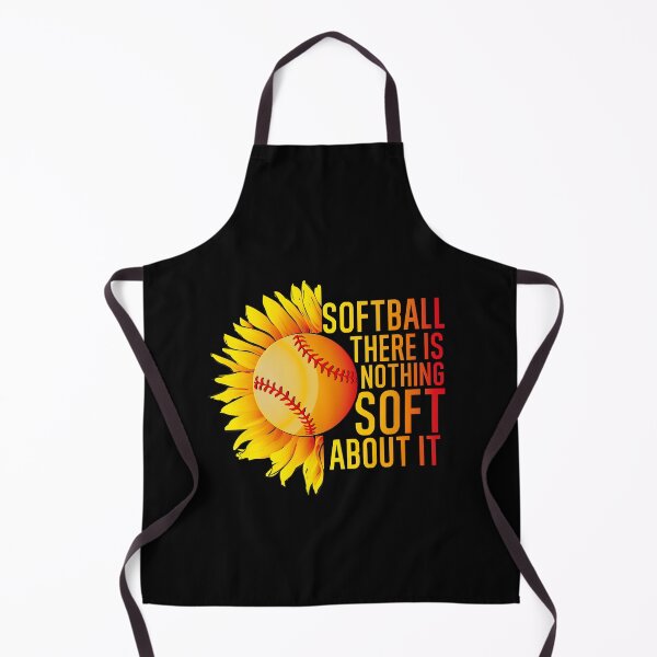 Item preview, Softball: There's Nothing Soft About It ~ Sunflower Softball Quote, Funny Softball Player designed and sold by TeesYouWant.