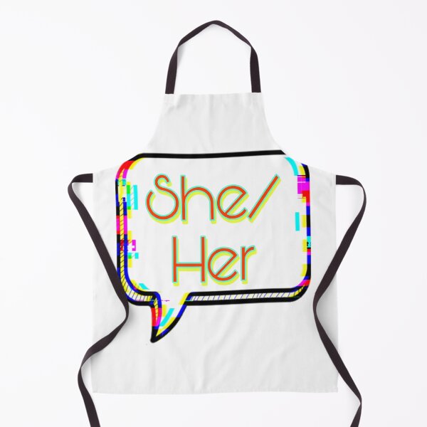 Item preview, Glitch text bubble female pronouns designed and sold by PRONOUNS-R-US.