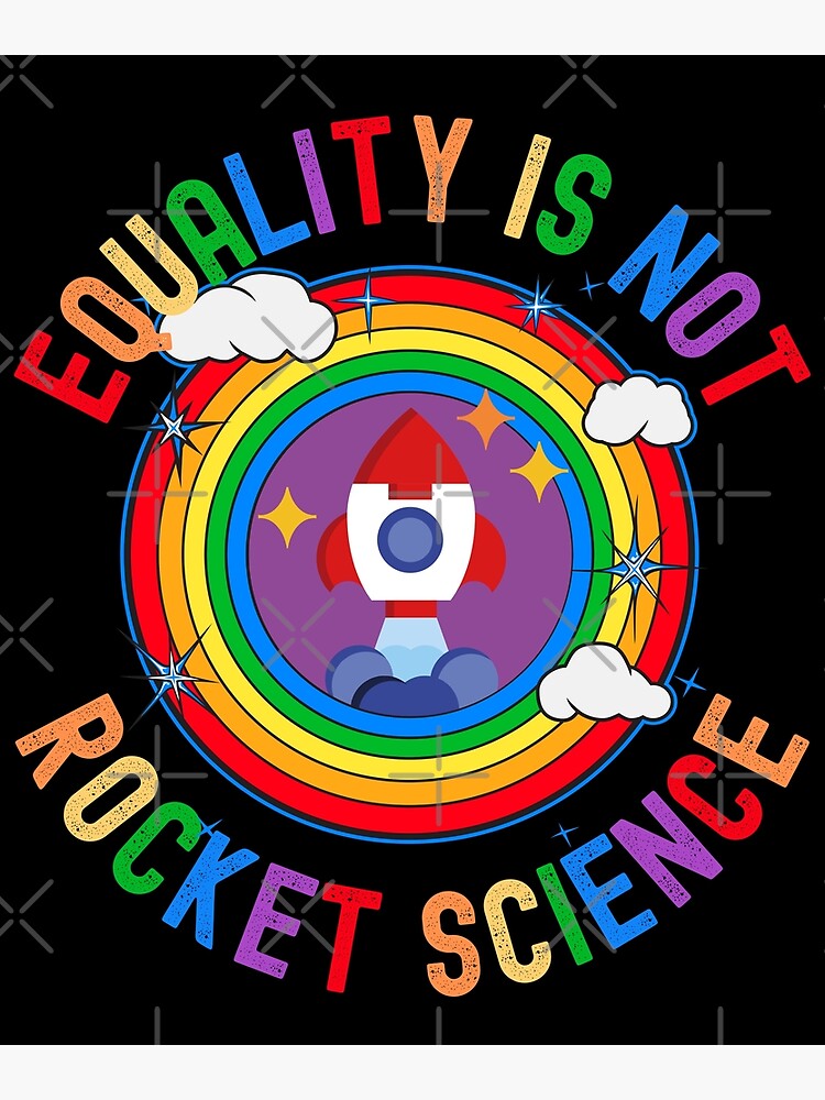 Equality Is Not Rocket Science Stickers - 3 Pack LGBTQ+ Pride Vinyl Decals For Water Bottles, Laptops & Cars
