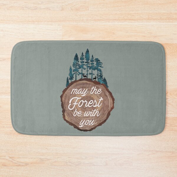 Item preview, Camping Quote May The Forest Be With You On Wood designed and sold by ChicoryJunction.