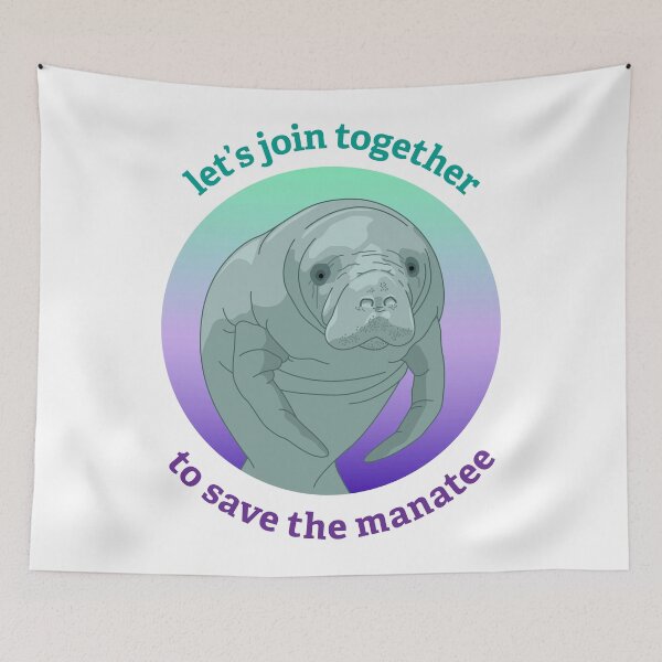 Item preview, Let's Join Together To Save the Manatee designed and sold by BlueSkyTheory.
