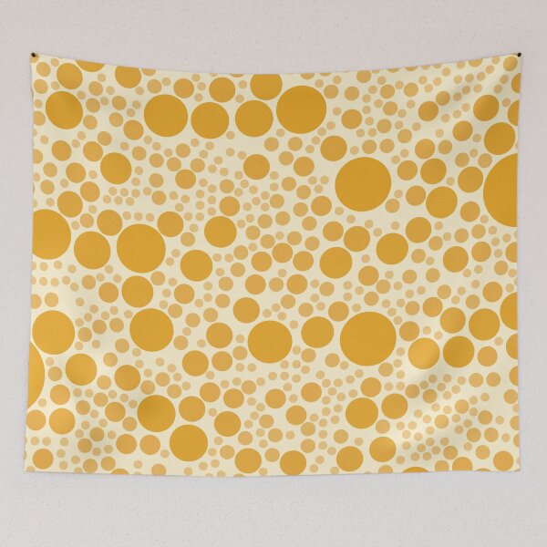 Item preview, Golden Yellow Polka Dots Bubble Pattern designed and sold by patternsoup.