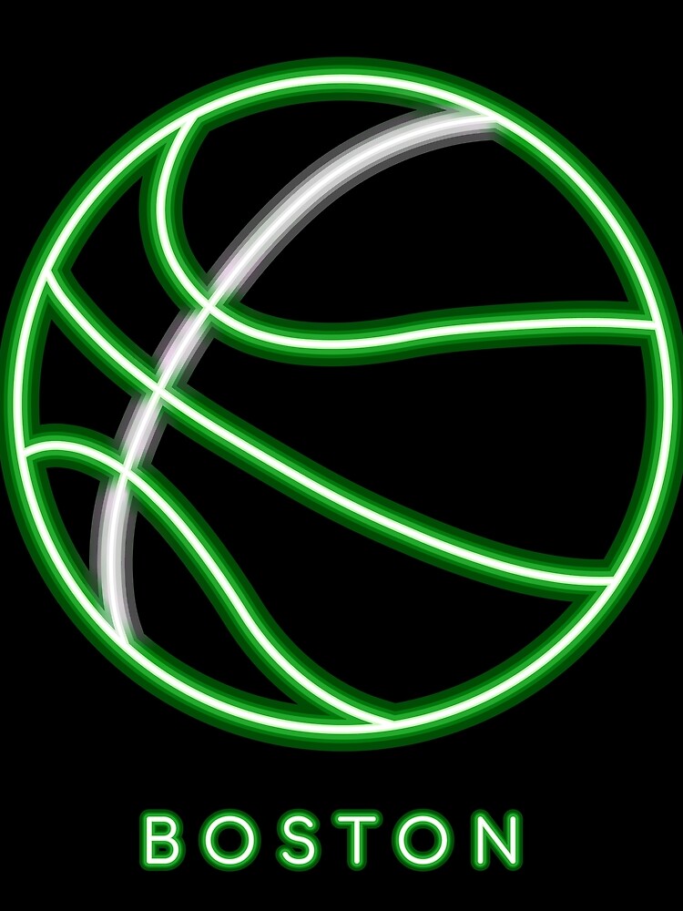 Thumbnail 3 of 3, Scarf, Boston Neon Basketball designed and sold by R2-T2.