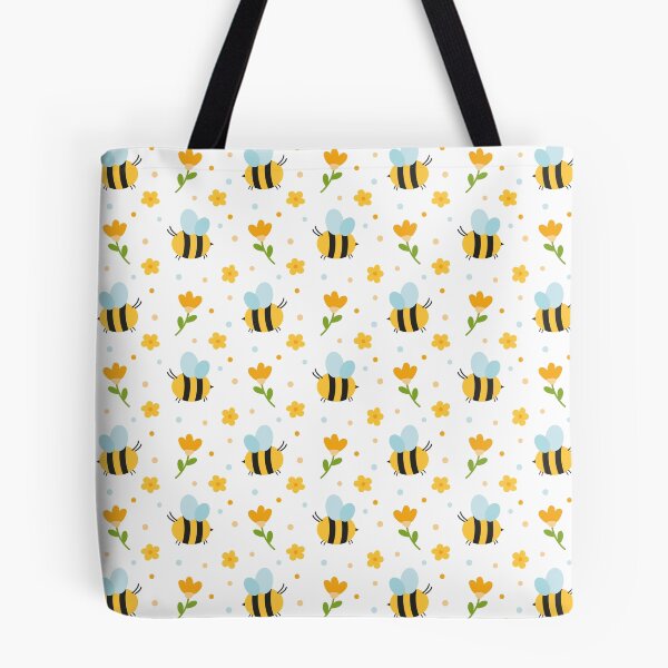 Item preview, Adorable Bees and Flowers Pattern designed and sold by Creative Wolf Design.