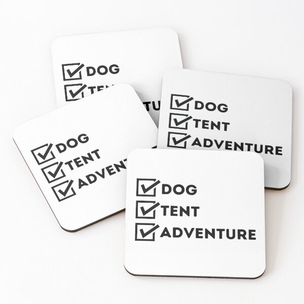 Item preview, dog tent and adventure outdoors camping checklist designed and sold by TheWaterBirds.