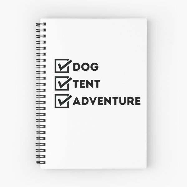 Item preview, dog tent and adventure outdoors camping checklist designed and sold by TheWaterBirds.