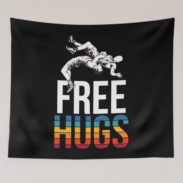 Item preview, Retro Wrestling Free Hugs Wrestler Coach Vintage Funny designed and sold by LikesConnie.