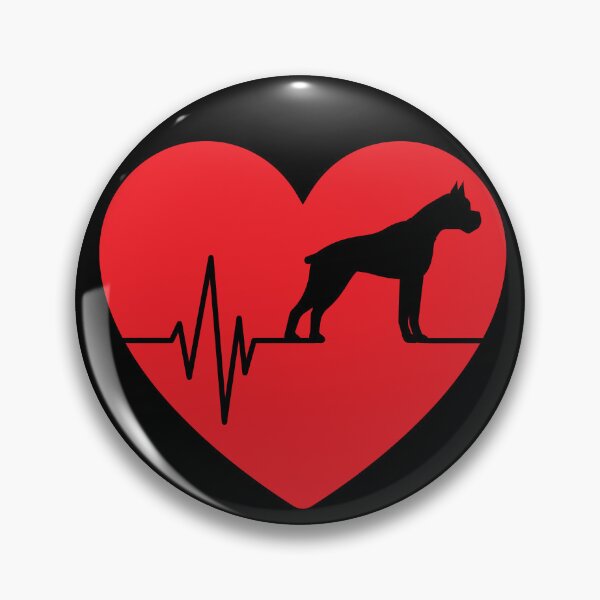 Item preview, funny boxer dog silhouette for women heart gifts designed and sold by alaechamlal.