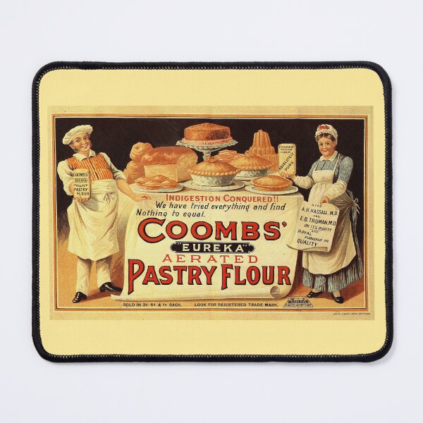 Item preview, Antique flour advertising poster, Coombs Eureka Pastry Flour, Bakery designed and sold by hjsmith.