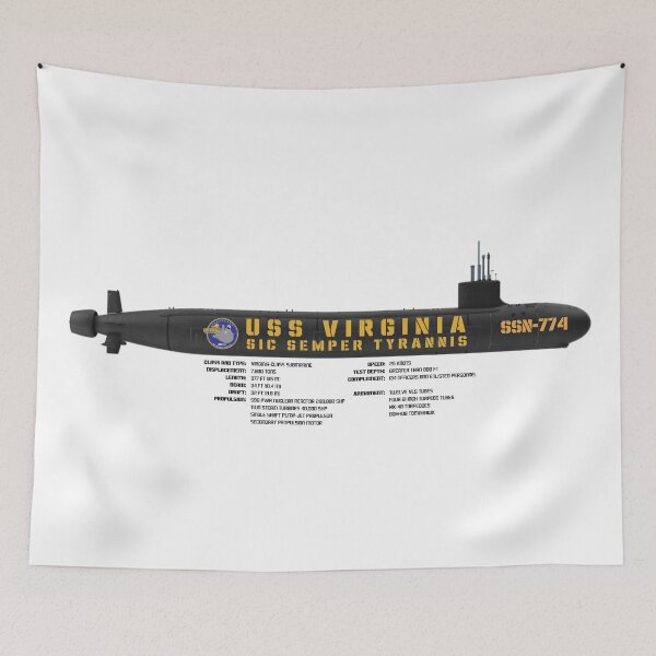 Item preview, USS Virginia (SSN-774) • Sic Semper Tyrannis designed and sold by amuseXpress.