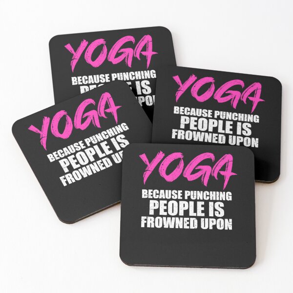 Item preview, Yoga Because Punching People is Frowned Upon designed and sold by theresamorelli.