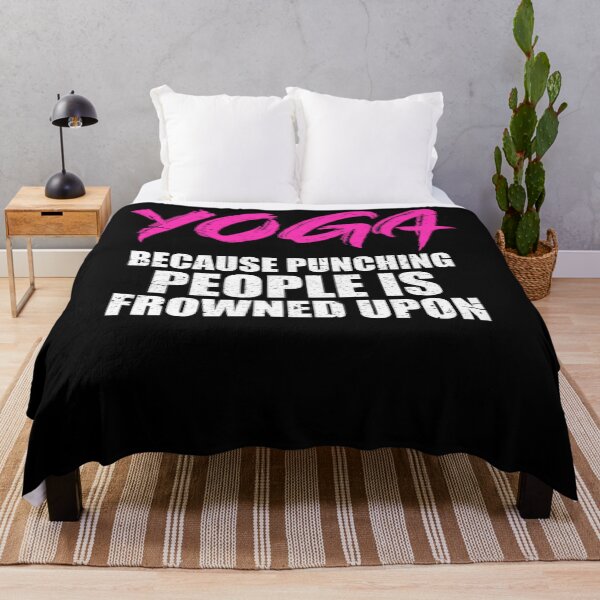 Item preview, Yoga Because Punching People is Frowned Upon designed and sold by theresamorelli.
