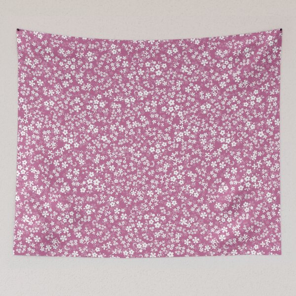 Item preview, Ditsy Bloom Floral Pattern in Peony Pink / Seamless repeat / randomized layout / medium scale  designed and sold by wild.geranium.design.