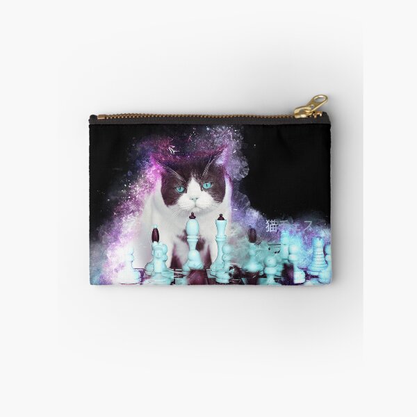 Item preview, Cat Playing Chess with Glowing Pieces designed and sold by KemeDesign.