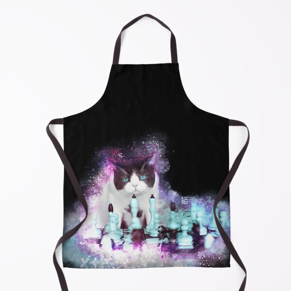 Item preview, Cat Playing Chess with Glowing Pieces designed and sold by KemeDesign.