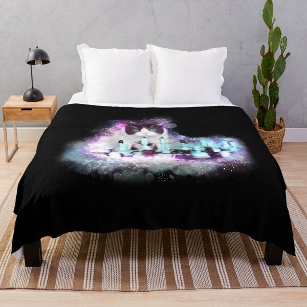 Item preview, Cat Playing Chess with Glowing Pieces designed and sold by KemeDesign.