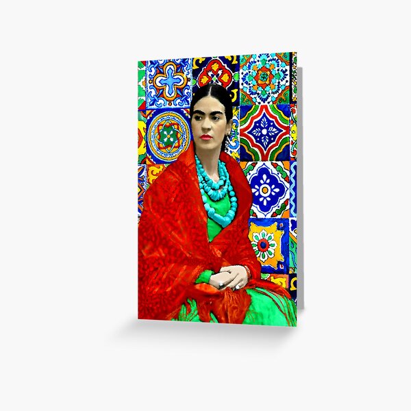 Item preview, Frida Kahlo Portrait with Mexican Tiles designed and sold by FridaArtGallery.