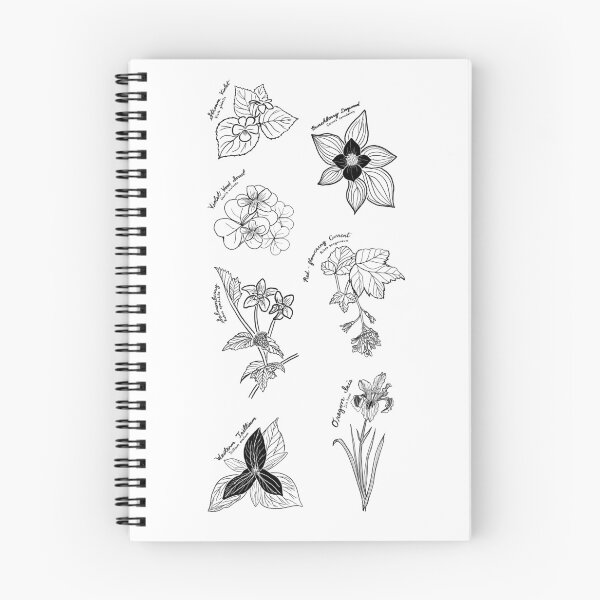 Item preview, Oregon Forest Spring - Black Outline designed and sold by Fernheart Designs.
