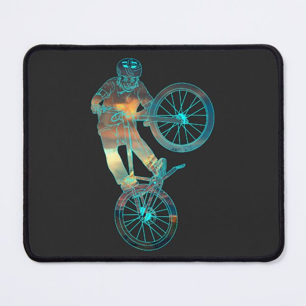 Item preview, Cat Tabletop Bike Trick in Snow Mountain under Clouds designed and sold by artOfCal013.