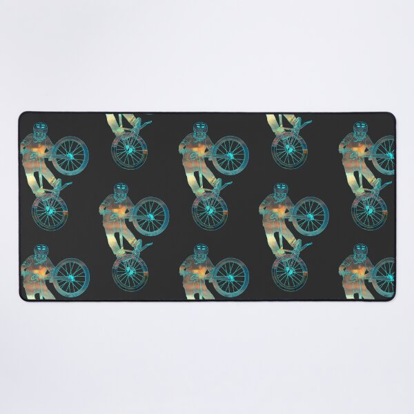 Item preview, Cat Tabletop Bike Trick in Snow Mountain under Clouds designed and sold by artOfCal013.