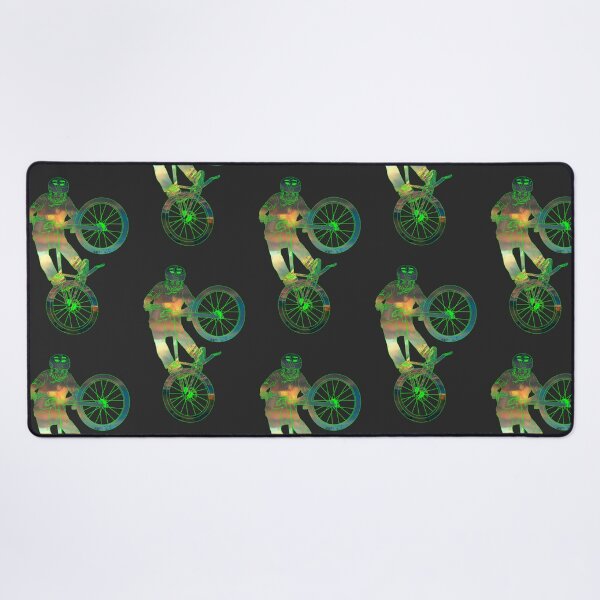 Item preview, Cat Tabletop Bike Trick in Snow Mountain under Clouds designed and sold by artOfCal013.