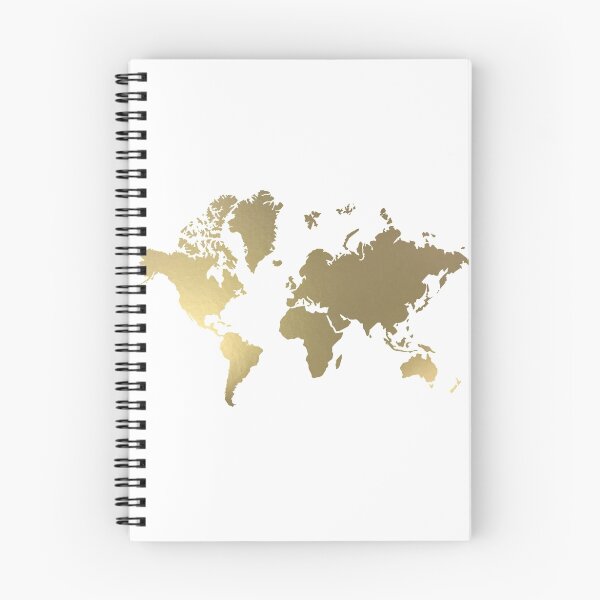 Item preview, Metallic Gold World Map designed and sold by Designs111.