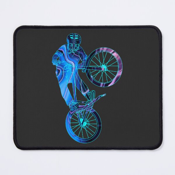 Item preview, Cat Tabletop Bike Trick in Acrylic Blue Marble designed and sold by artOfCal013.