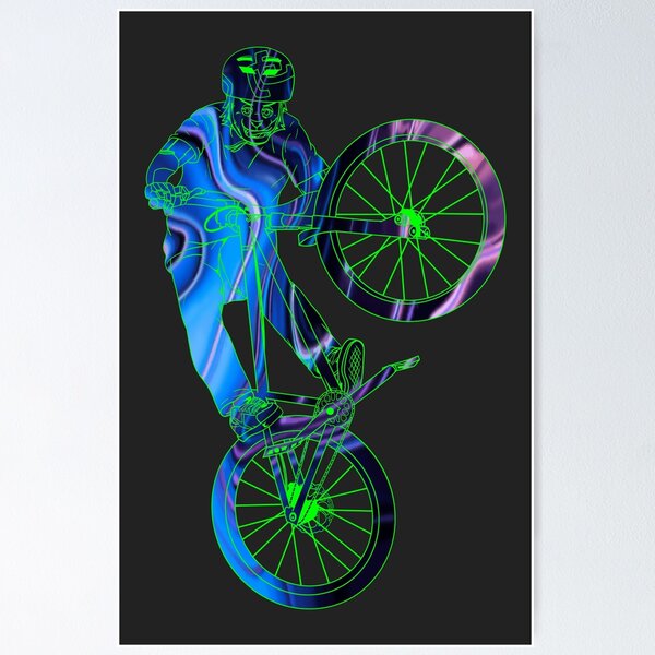 Item preview, Cat Tabletop Bike Trick in Acrylic Blue Purple Marble designed and sold by artOfCal013.
