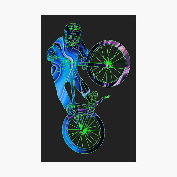 Item preview, Cat Tabletop Bike Trick in Acrylic Blue Purple Marble designed and sold by artOfCal013.