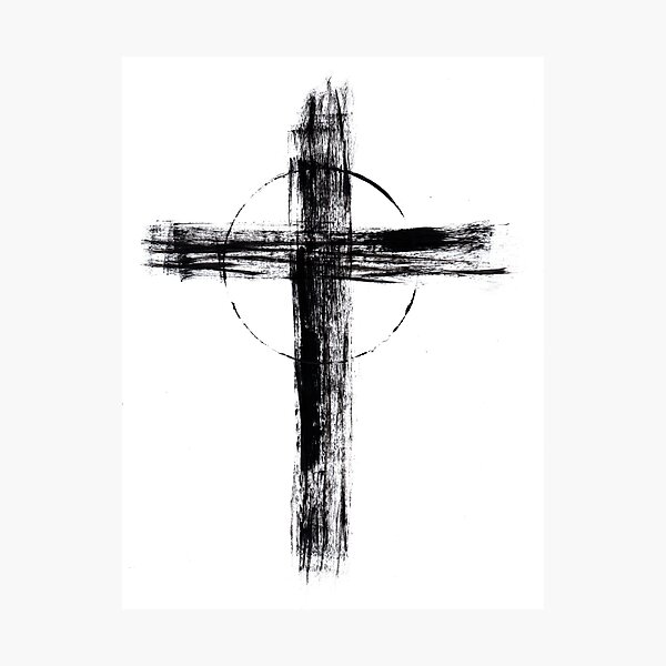Item preview, Black and White - Cross designed and sold by therawcanvas.