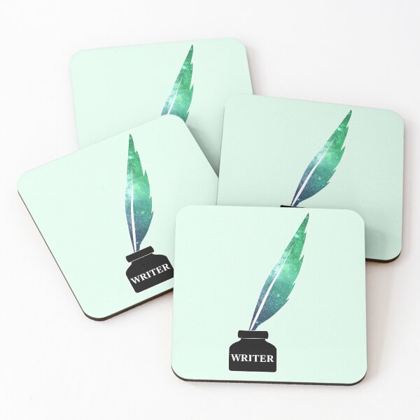 Item preview, Writer Quill and Ink (Green Shimmer Gradient) designed and sold by MaggieWolff24.