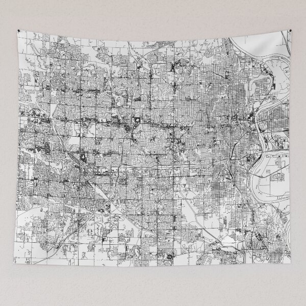 Item preview, Omaha White Map designed and sold by multiplicitymap.