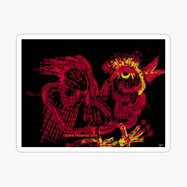 Rooster Drawing Sticker