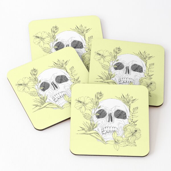 Item preview, White Floral Skull designed and sold by Bluezorel.