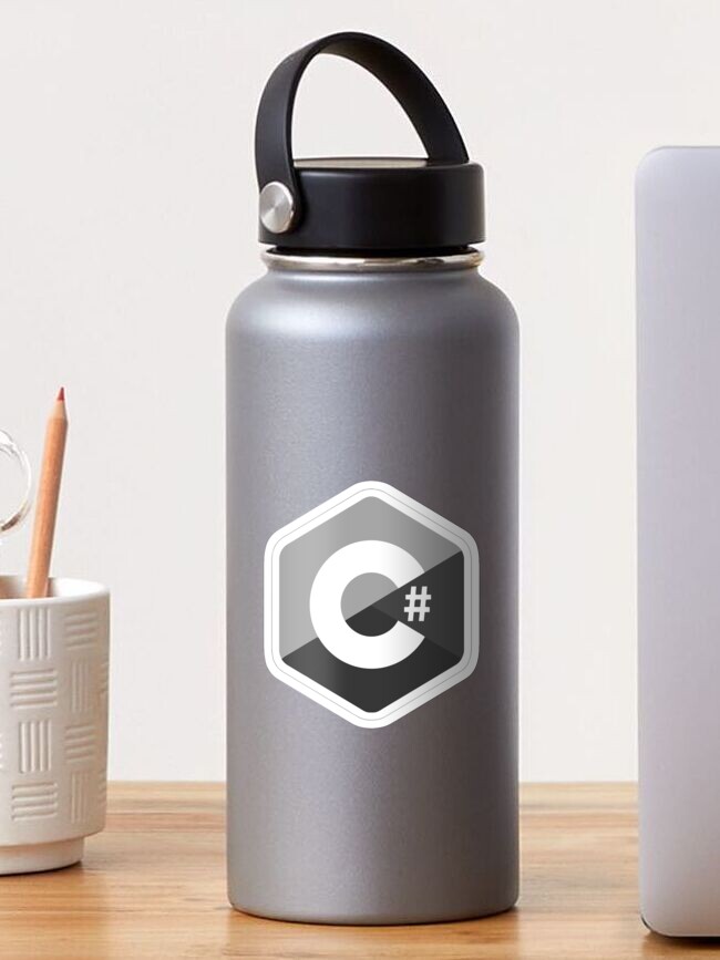 Thumbnail 1 of 3, Sticker, c # c sharp black designed and sold by yourgeekside.