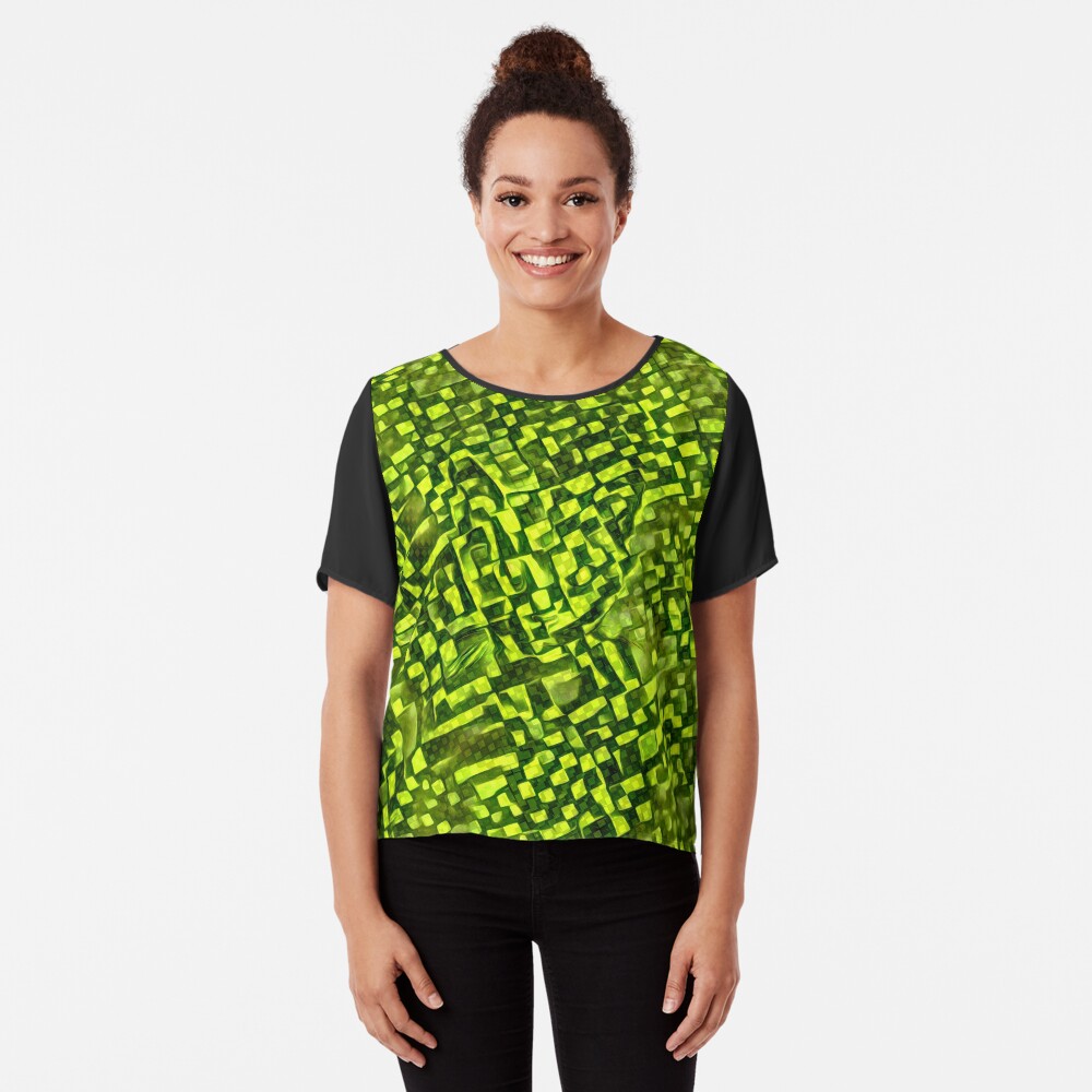 Cubismish cat Chiffon Top