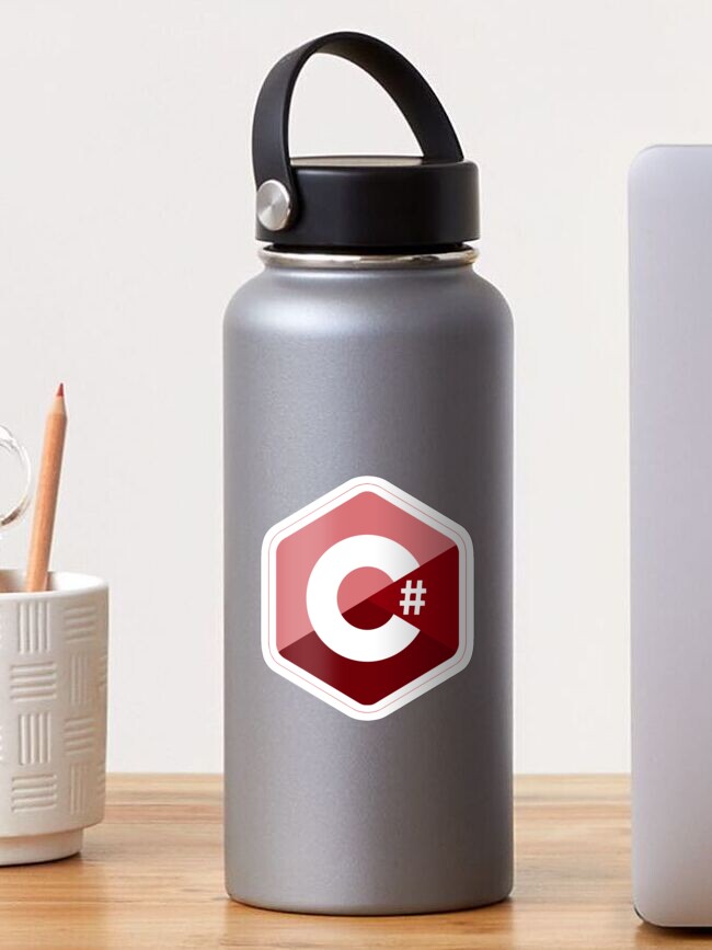 Thumbnail 1 of 3, Sticker, c # c sharp red designed and sold by yourgeekside.