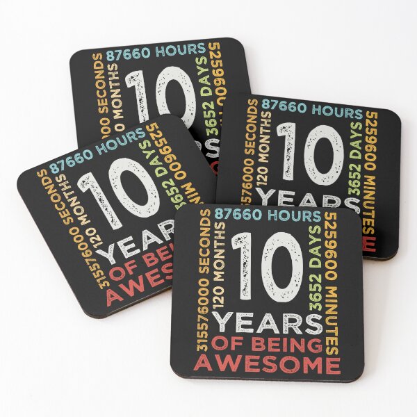 Item preview, Cool Kids 10th Birthday 10 Years Old Vintage Retro 120 Months Boys And Girls designed and sold by pedrored369.