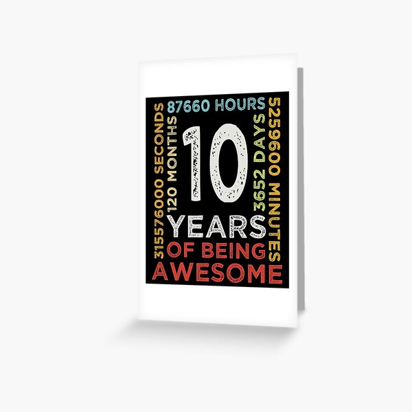Aperçu de l'œuvre Cool Kids 10e anniversaire 10 ans rétro vintage 120 mois garçons et filles créée et vendue par pedrored369.